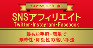 SNSアフィリエイト（Twitter・Instagram・Facebook）で稼ぐ手法【10部限定価格】5,000円⇒980円