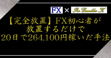 【完全放置】FX初心者が放置するだけで20日で264,100円稼いだ手法