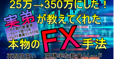【FX】25万→350万円にしたガチのトレーダー手法を初心者でも再現できるよう解説